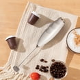 thumbnail image 2 of White Handheld Milk Frother And Egg Beater Kit With Stainless Steel And Two Heads For Kitchen Preparation, 2 of 7