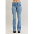 thumbnail image 2 of I AM A FASHION JUNKY Judy Blue Full Size Mid Rise Bootcut Jeans with Contrast Wash & Front Patch Pockets Plus Size (MD, 0(24)), 2 of 19