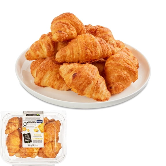 Mini croissants au fromage Mon marché fraîcheur, 10 morceaux, 308 g