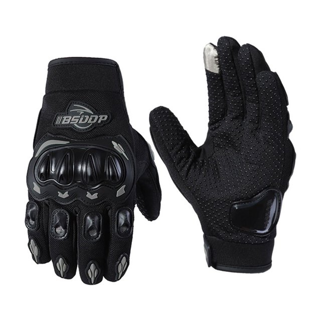 maskred Maximum Protection Leather Motorcycle Gloves With Padding • Breathable gray L
