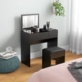 thumbnail image 2 of HOMCOM Vanity Set with Mirror and Cushioned Stool for Bedroom, 2 of 10