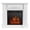 White, variant on Giantex 32" Electric Fireplac, 1400W Freestanding Fireplace Heater w/emote Control & Adjustable 3D Flame Effect, White