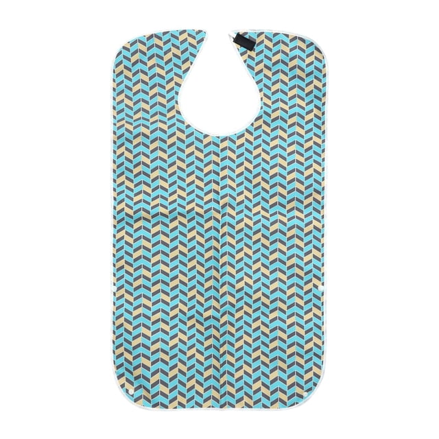 Esquirla Adult Bib for Eating Large Waterproof Clothing Protector for Senior Citizens blue