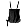 thumbnail image 5 of PMVFHDE Maillot de Bain pour Femmes, Haut de Tankini à Encolure Carrée, Imprimé et Fendu, avec Bretelles Spaghetti Ajustables et Coussinets Amovibles, 5 of 5