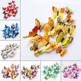thumbnail image 3 of Bgsha Autocollant Mural 3D 12 Pcs Papillon PVC pour Chambre d'Enfant Couleurs au Choix, 3 of 9
