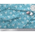 thumbnail image 2 of Soimoi Moss Georgette Fabric Leaves & Rose Floral Print Sewing Fabric Yard 42 Inch Wide, 2 of 3