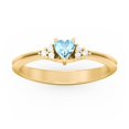 thumbnail image 2 of Birthstone Heart Ring with Shoulder Accents - Blue Topaz (December), 2 of 4