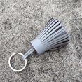 thumbnail image 4 of serony Keychain Decorative Keyring Leather Pendant Tassel Handmade Handicraft Key Chain Hanging Decoration Holder Purse Wallet Gray, 4 of 6