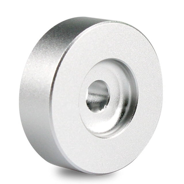Lefu Aluminum Record Turntable Adapter for 7\" Vinyl Silver Black Center Adapter