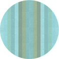 thumbnail image 1 of Ahgly Company Tapis de Zone Rond Transitionnel Bleu Tron pour Intérieur Lavable à la Machine, 6 Pieds Rond, 1 of 7