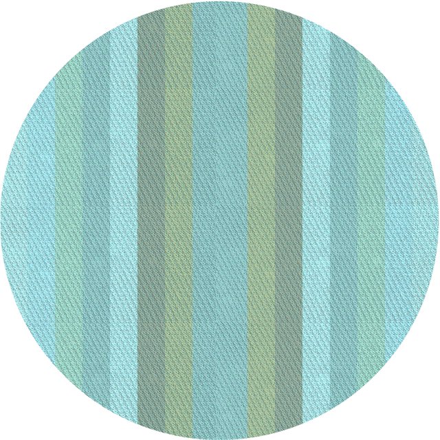 Ahgly Company Tapis de Zone Rond Transitionnel Bleu Tron pour Intérieur Lavable à la Machine, 6 Pieds Rond