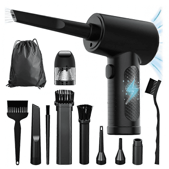 Compressed Air Duster,Electric Air Duster and Vacuum 2 in 1,3 Speeds 100000 RPM Cordless Air Blower