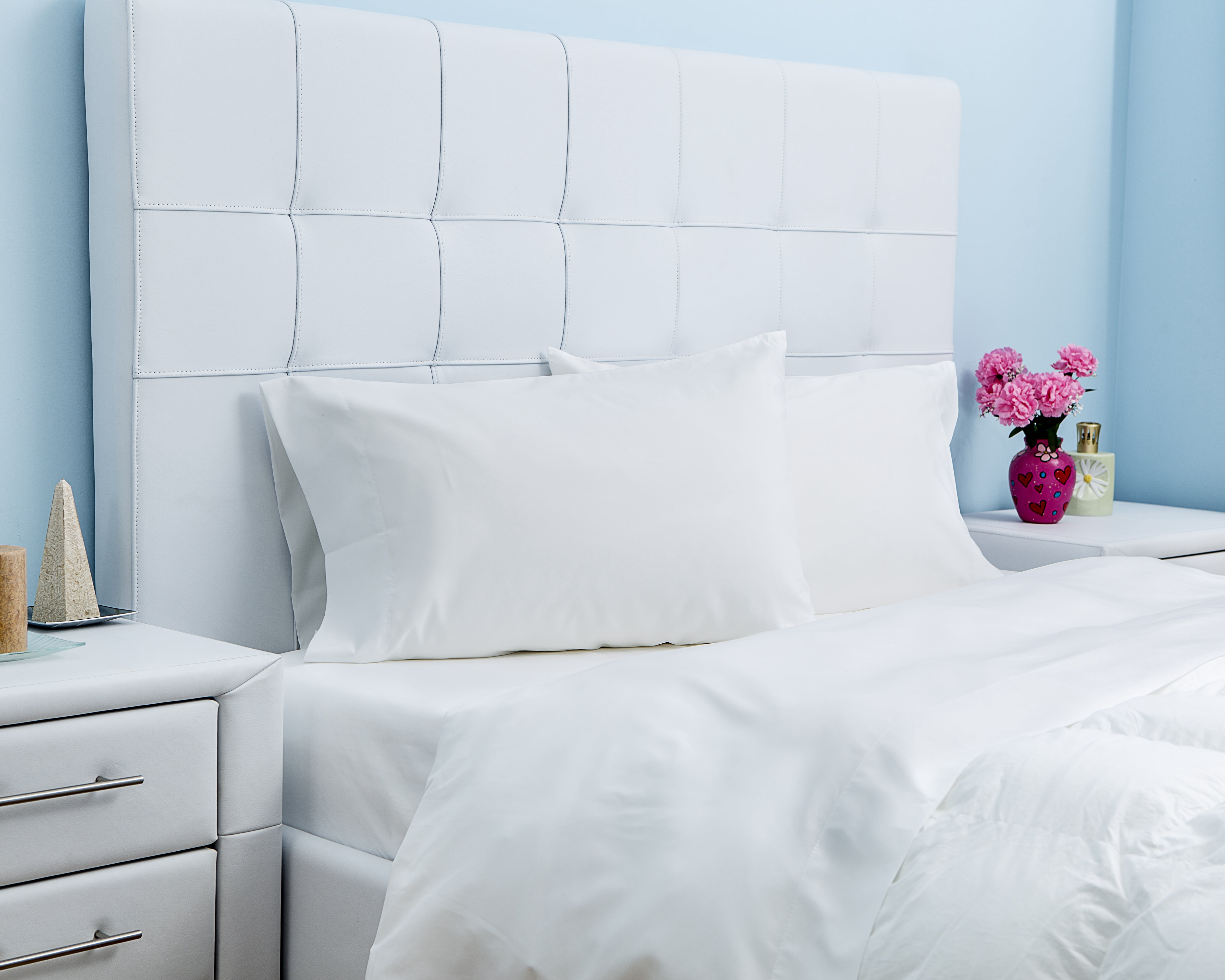 Gouchee Home Microfiber Sheet Set – Double/Full 4-Piece Bedding Set, Ultra-Soft Microfiber, Wrinkle-Resistant & Breathable White Bed Sheets
