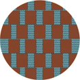 thumbnail image 1 of Ahgly Company Tapis Rond Lavable en Machine Intérieur Transitionnel Gris, 5 Pieds Rond, 1 of 7