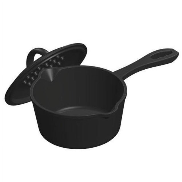 Bayou Classic 7441 Casserole Couverte de 1 qt, une Casserole en Fonte Noire avec Couvercle Bombé Auto-Arroseur et Becs Verseurs. Compacte et Polyvalente, Parfaite pour de Petites portions, Chauffer une Sauce BBQ Ou Cuire un Oignon Entier. Convient aux Cuisinières, Fours, Grils et Grils. Dimensions : 10,88 x 7 x 4,75 Pouces, Batterie de Cuisine Idéale pour une Répartition Uniforme de la Chaleur.