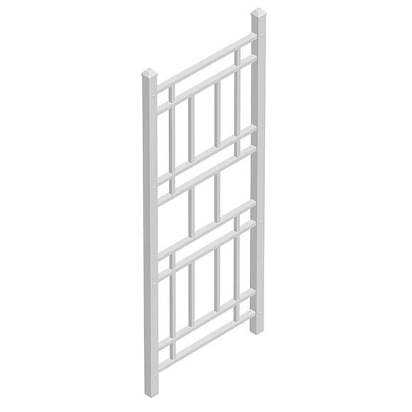 Dura-Trel Wellington Treillis de Jardin Extérieur pour Patio de 28 par 75 Pouces, Blanc