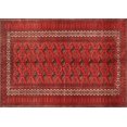 thumbnail image 1 of Ahgly Tapis Rectangulaire Intérieur Traditionnel Persan Rouge, 5 Pieds x 8 Pieds, 1 of 6
