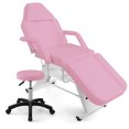 thumbnail image 1 of Costway 72" Massage Bed with Hydraulic Stool Adjustable Backrest & Legrest Storage Boxes Pink, 1 of 10