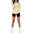 thumbnail image 1 of Veste à Capuche Décontractée à Manches Longues pour Femmes Zippée d'Une Couleur Unie avec Poches Sweat-Shirt d'Automne, 1 of 6