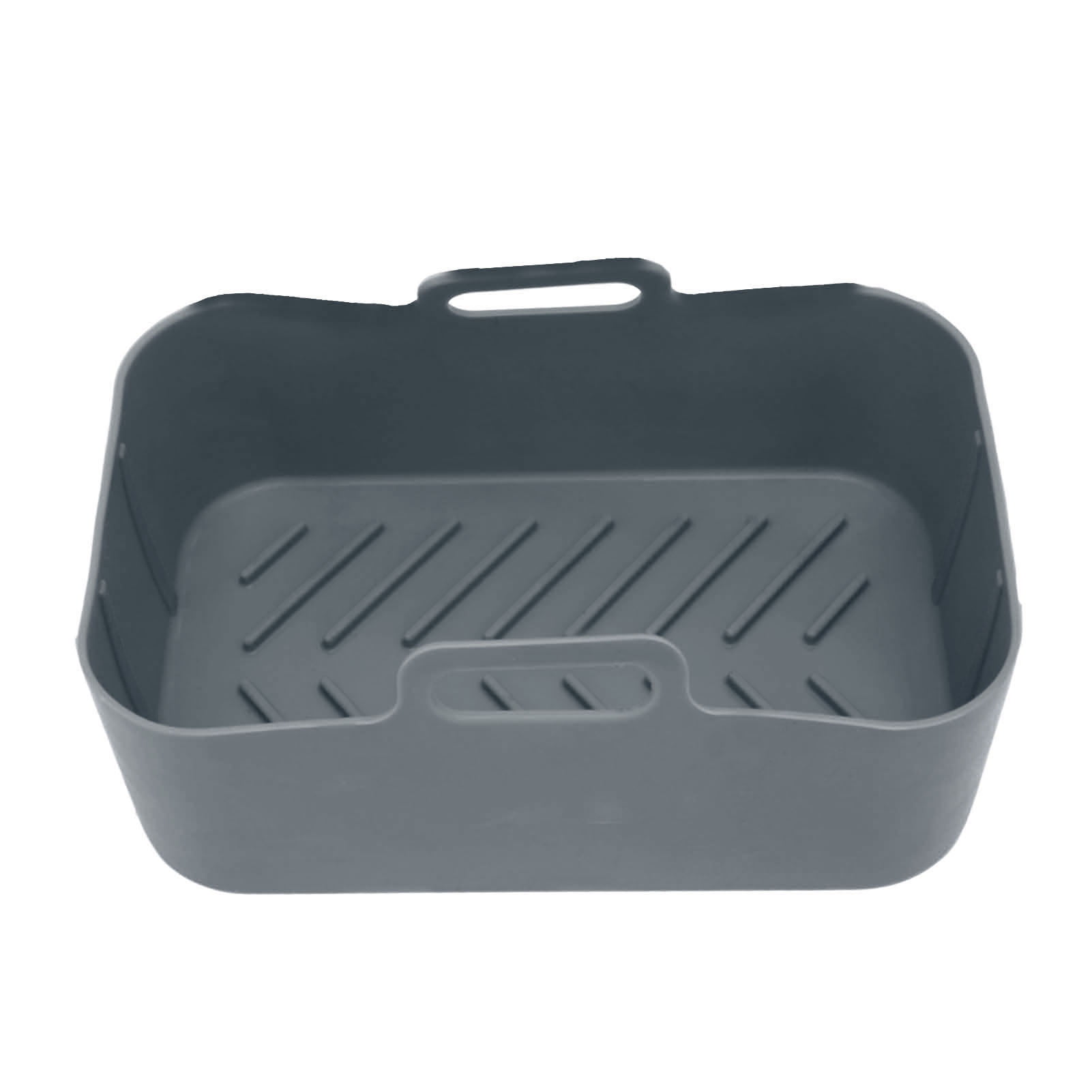 Panier en Silicone Antiadhésif Réutilisable pour Friteuse, Remplacement pour Ninja DZ201 Foodi 8QT Gris
