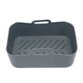 thumbnail image 1 of Panier en Silicone Antiadhésif Réutilisable pour Friteuse, Remplacement pour Ninja DZ201 Foodi 8QT Gris, 1 of 14
