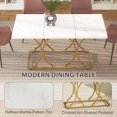 thumbnail image 4 of HOMCOM 59-Inch Dining Table for 6, Kitchen Dinner Table for Home, White, 4 of 10
