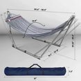 thumbnail image 2 of Tranquillo Support de Hamac Ajustable, Hamac et Support de Camping Pliables, Capacité de 650 Lb, Support de Hamac Double de Luxe pour 2 Personnes, Portable Partout, Assemblage Facile, Antidérapant et Silencieux, Gris, 2 of 8