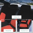 thumbnail image 2 of For 2016-2024 Honda Civic FH Group Neoprene Custom Fit Car Seat Covers Waterproof  - Rear Red, 2 of 4