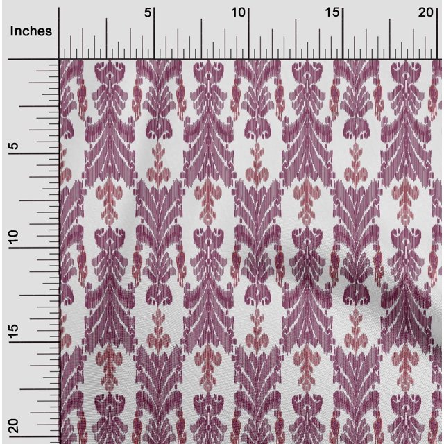 oneOone Polyester Lycra Fabric Swirl & Paisley Ikat Print Fabric By The Yard 56 Inch Wide