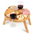 thumbnail image 1 of Table à Vin Portable, Table à Vin Pliante pour Pique-Nique en Plein Air, Camping, Plage, 1 of 5