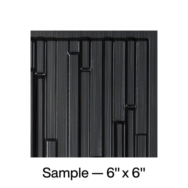 FASÄDE Skyline Decorative Vinyl Backsplash Panel in Brushed Onyx (6X6 Inch Sample)