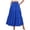 A-Blue, variant on Bocqde Flowy Skirts for Women Summer Solid A-Line Ruffle Swing Long Skirt Fashion Casual Elastic High Waist Boho Maxi Skirt