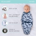 thumbnail image 2 of The Peanutshell Newborn Swaddles for Baby Boys, 3 Pack Set, Blue Dino, 2 of 5
