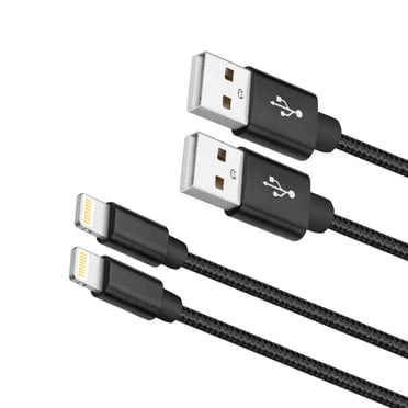 USB Charger Cable 2FT, [2 Pack] ROFAY USB Fast Charging Cord Compatible with iPhone 14 Pro Max 13 Plus 12 11 Pro Max XS 8 7 and More, Black