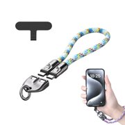 C to C 240W Charging Cable with Wearable Bracelet Design, Phone Lanyard Charging Cable, 5A Fast Charge USB-C Cable for Phones/Tablets/Laptops (Blue)
