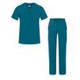thumbnail image 1 of Adar Addition Go-Basic Scrub Set for Men - Classic V-Neck Scrub Top & Cargo Scrub Pants - A9300 - Caribbean Blue - M, 1 of 7