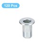 thumbnail image 3 of Unique Bargains Écrous à Rivets M3, Lot de 120 Écrous à Tête Plate Filetés en Acier au Carbone Plaqué Zinc avec Molette, 3 of 5