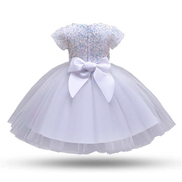 EGNMCR Vêtements pour Bébé Fille Jupe Longue Bébé Fille Robe de Performance Princesse Nœud Papillon Jupe Robe