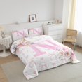 thumbnail image 3 of Erosebridal Ensembles de Literie Rose Initiale N Très Grand avec Couette, Insert de Couette de la Saint-Valentin, Décor Romantique de Roses, Réversible 3 Pcs, 3 of 8
