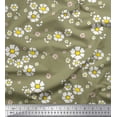 thumbnail image 1 of Soimoi Green Heavy Canvas Fabric Artistic Floral Print Fabric by the Yard 58 Inch Wide, 1 of 3