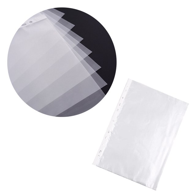 WASHWEPE 100 Pcs Pochettes en Papier Transparent pour Fournitures de Bureau avec Conception Robuste