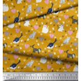 thumbnail image 2 of Soimoi Polyester Crepe Fabric Heart,Footprint & Cat Animal Printed Craft Fabric by The Yard 52 Inch Wide, 2 of 3