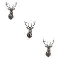 thumbnail image 3 of Wweixi Multifunctional 3D Mirror Deer Wall Sticker For Various Uses Personalized Home black L 3Set, 3 of 6