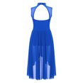 thumbnail image 4 of RUNQHUI Robe de Danse Lyrique Ballet Strass pour Filles Patinage Artistique Sans Manches Justaucorps Jazz Latin Danse Moderne Bleu Royal 6, 4 of 7