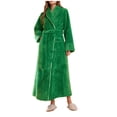thumbnail image 1 of Timegard Womens Robe Soft Warm Fleece Bathrobe Solid Color Fall Winter Casual Loose Comfy Nightgowns, 1 of 6