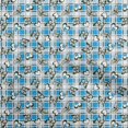 thumbnail image 1 of oneOone Cotton Silk Medium Blue Fabric Checks Heart & Craft Projects Decor Fabric Printed By The Yard 42 Inch Wide, 1 of 4