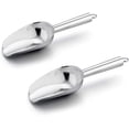 thumbnail image 1 of Ice Scoop Set of 2,Small Stainless Steel Scoops for Ice Cube/Candy/Flour/Sugar, Metal Utility Scoops for Canisters, Baking, Kitchen Pantry, Rust Free & Dishwasher Safe, 1 of 7