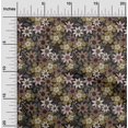 thumbnail image 2 of oneOone Tissu Polyester Spandex Marron Floral Rétro pour Couture Tissu Imprimé au Mètre 56 Pouces de Large, 2 of 5