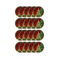 thumbnail image 2 of RRJ Christmas Party Tableware Set Disposable Plates Cups Napkins, 20-Piece Holiday Dinnerware Kit, 7-Inch 9-Inch Paper Plates For Festive Gatherings, Red Green Gold Themed Disposable Tableware, 2 of 6