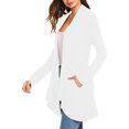 thumbnail image 4 of Cardigan Long pour Femme à Manches Longues Mode Décontractée Confortable Cardigan Uni Haut Blouse en Liquidation, 4 of 8